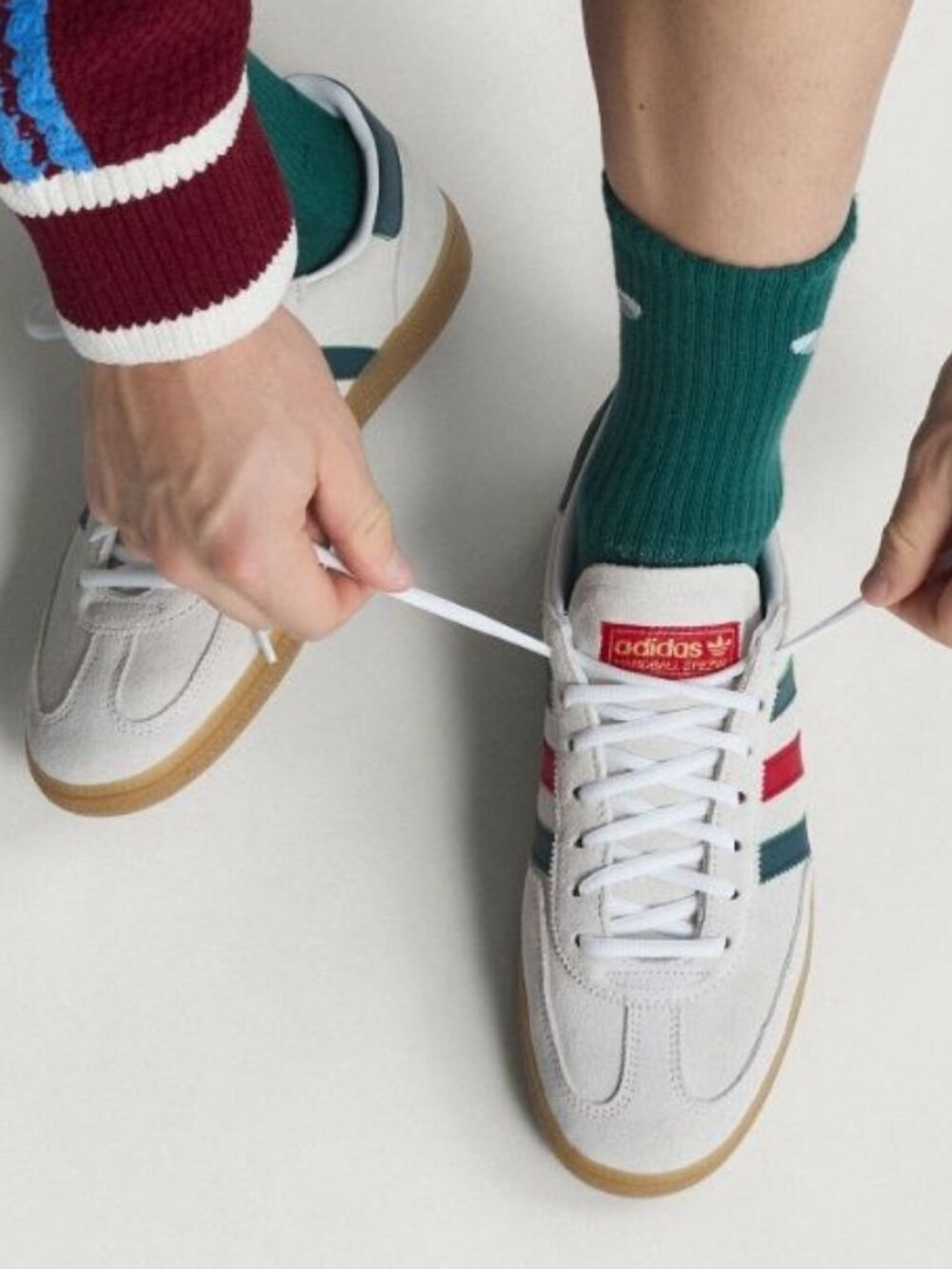 adidas Handball Spezial Mexico White Aurora Ivy Red Shoes HP3674 Size 8